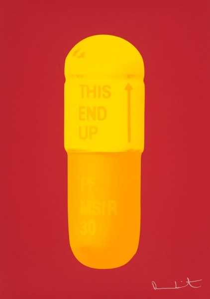 Lot 133 - Damien Hirst (British 1965-), 'The Cure (Fire Red/Sun Yellow/Fire Orange)', 2014