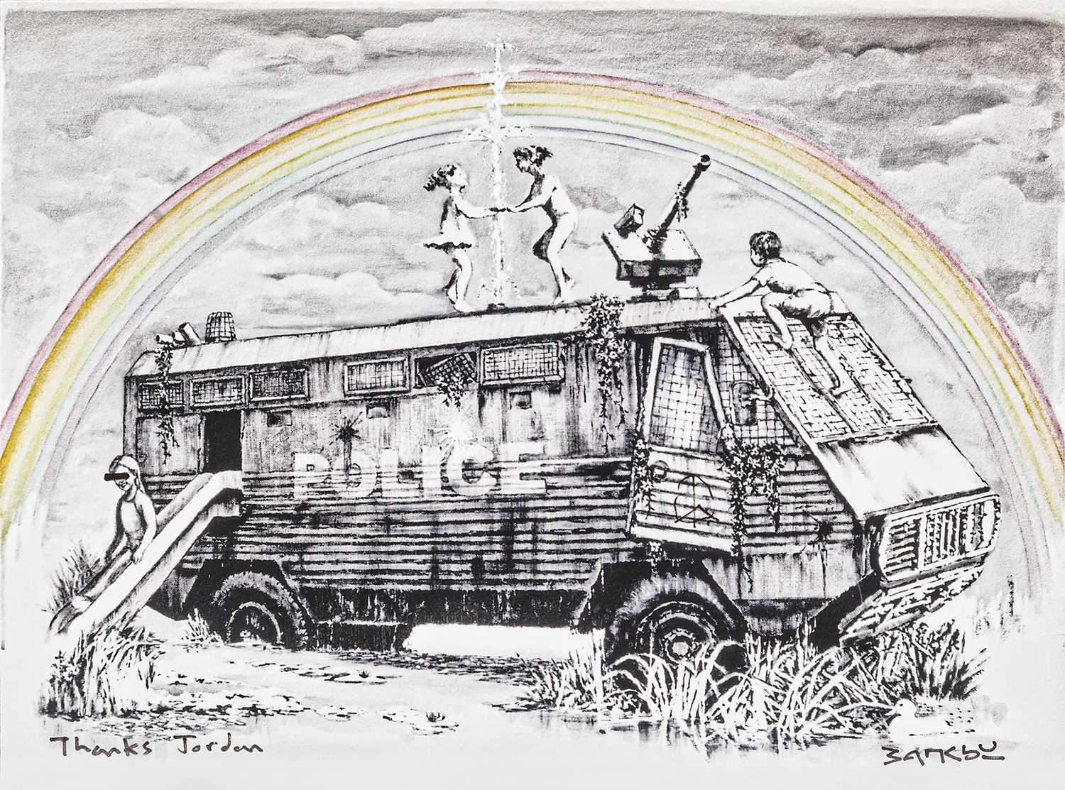 Lot 180 - Banksy (British 1974-), 'Police Riot Van (Dismaland Gift Print)', 2015