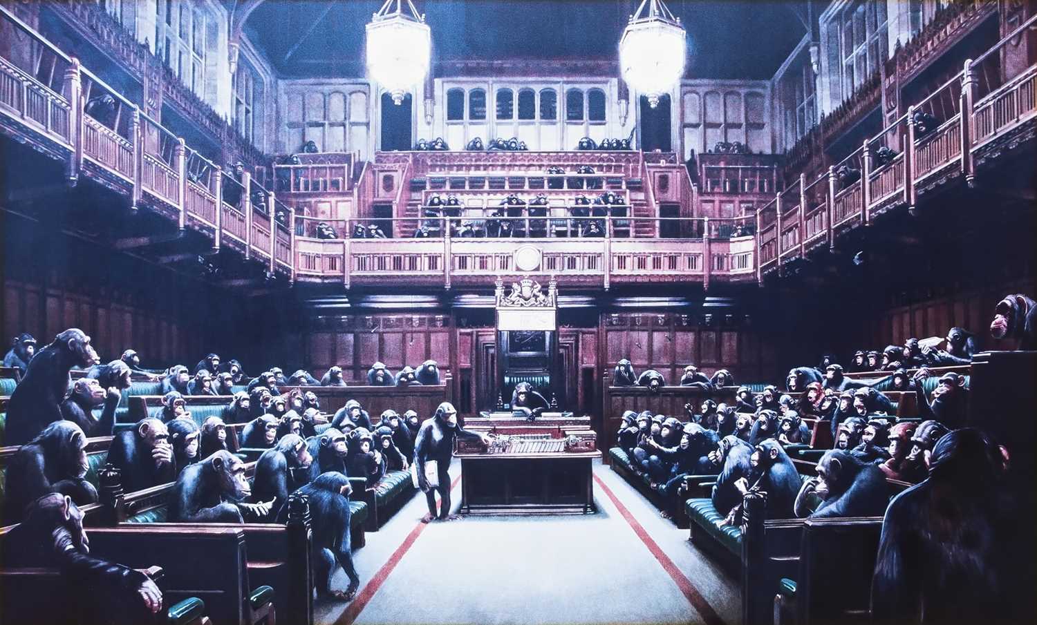 Lot 174 - Banksy (British 1974-), 'Monkey Parliament', 2009