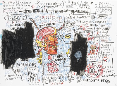 Lot 197 - Jean-Michel Basquiat (American 1960-1988), 'Leeches (1983/2017)', 2017