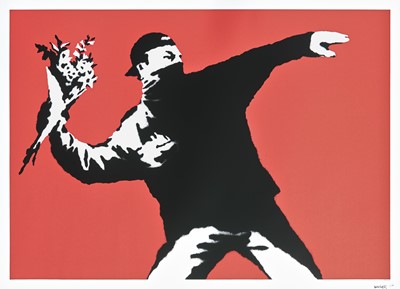 Lot 250 - Banksy (British 1974-), 'Love Is In The Air (Flower Thrower)', 2003