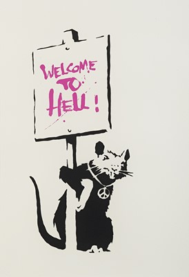 Lot 121 - Banksy (British 1974-), 'Welcome To Hell (Pink)', 2004
