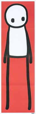 Lot 135 - Stik (British 1979-), 'Standing Figure (Book) (Red)', 2015