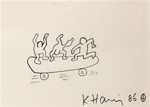 Lot 470 - Attributed to Keith Haring (American 1958-1990), untitled, 1986