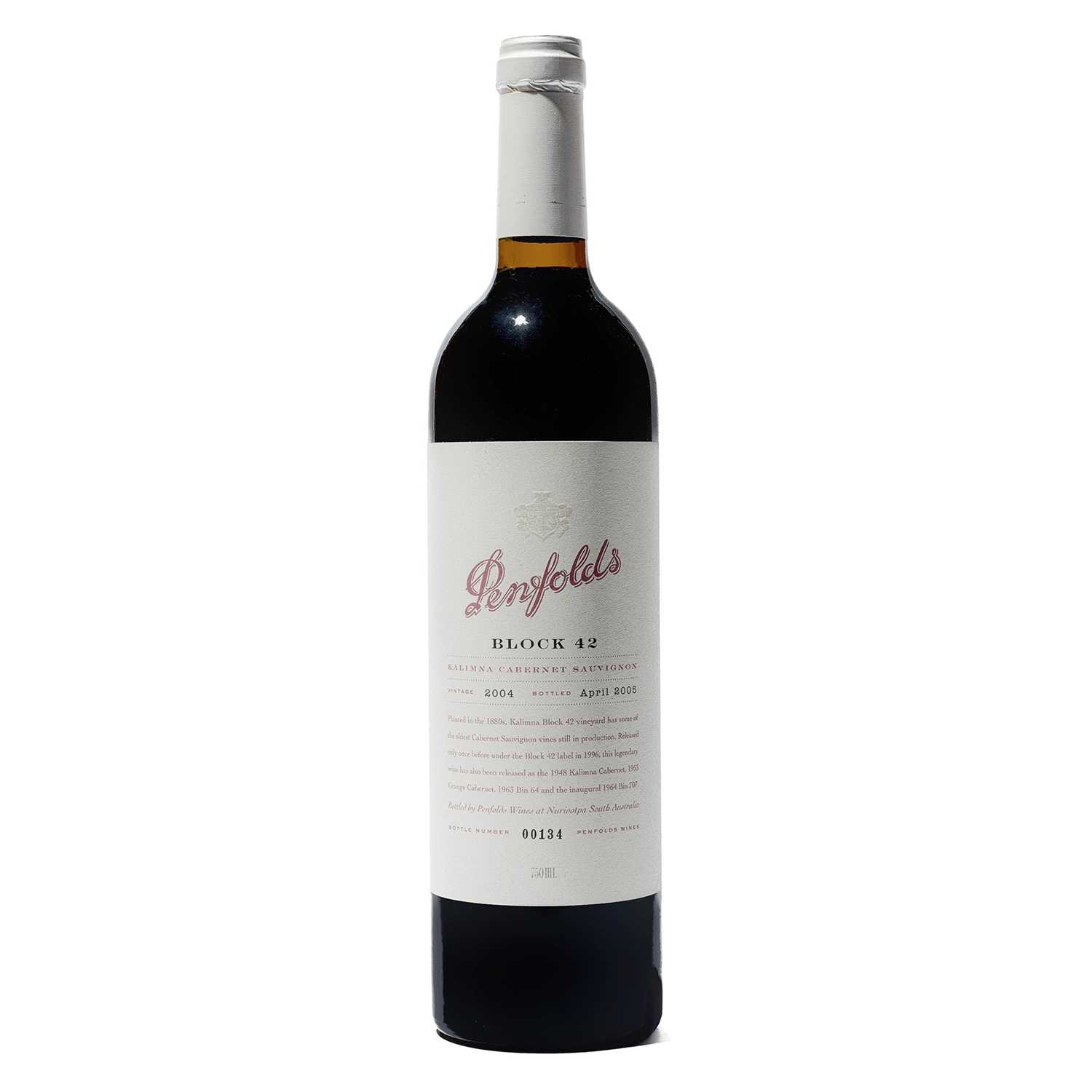 Lot 198 - 1 bottle 2004 Block 42 Kalimna Cabernet  Sauvignon