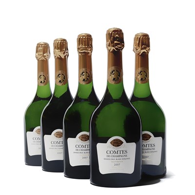 Lot 131 - 5 bottles 2007 Comtes de Champagne