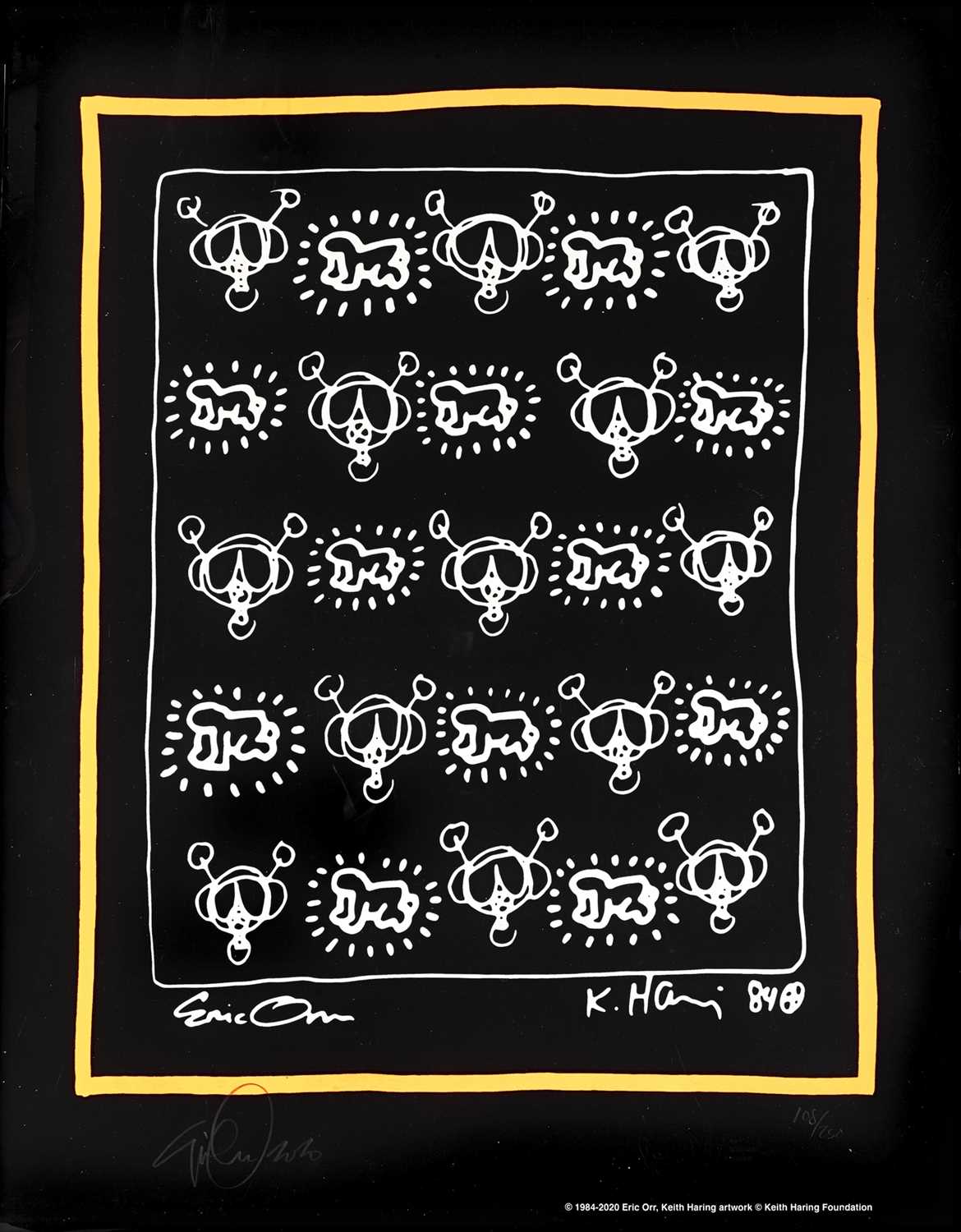 Lot 91 - Keith Haring & Eric Orr (Collaboration), 'Repeat', 2020