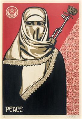 Lot 338 - Shepard Fairey (American 1970)-, 'Muslim Woman', 2005