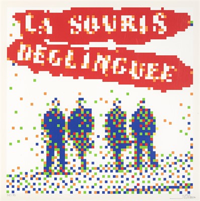 Lot 180 - Invader (French 1969-), 'La Souris Deglinguee', 2014