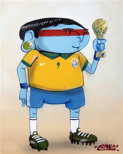 Lot 182 - Cranio (Brazialian b.1982), 'Brazilian Footballer', 2013