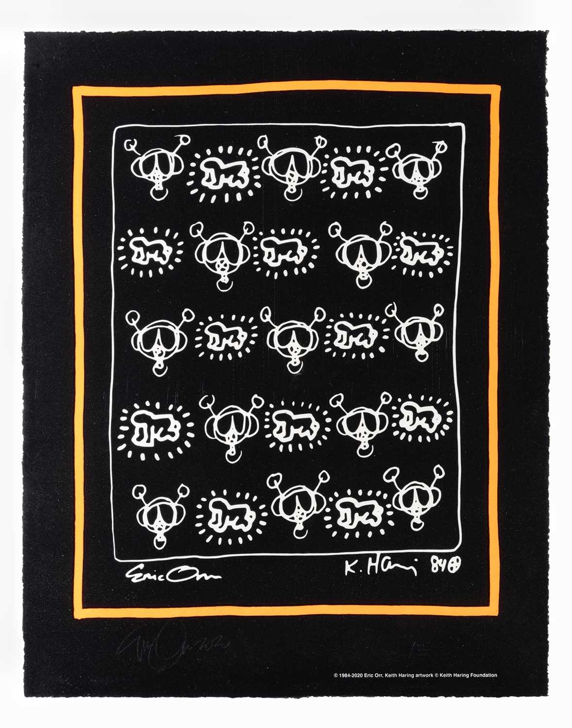 Lot 77 - Keith Haring & Eric Orr (Collaboration), 'Repeat', 2020