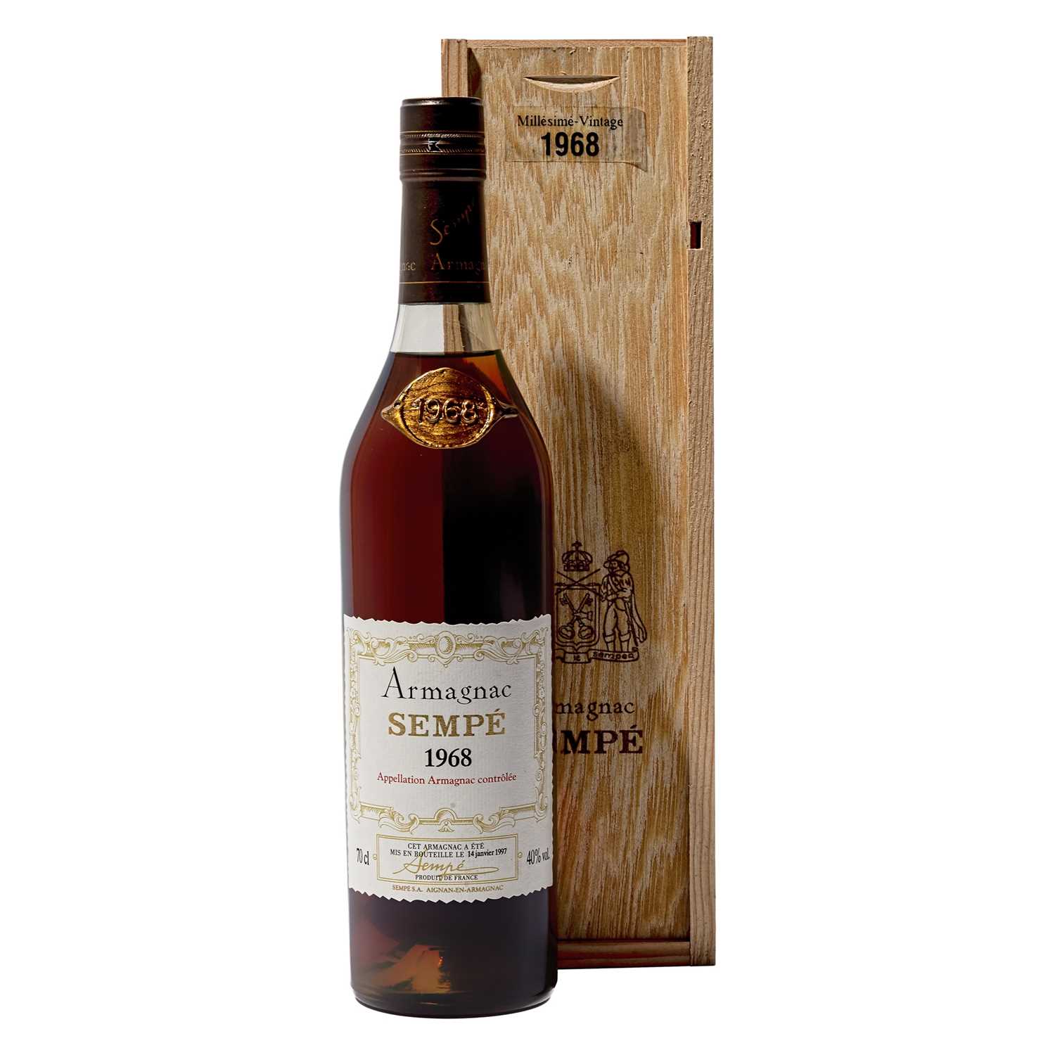 Lot 214 - 3 bottles 1968 Sempe Armagnac