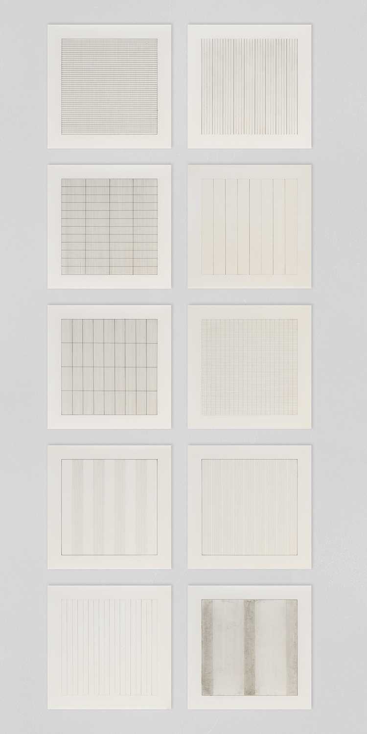 Lot 108 - Agnes Martin (American 1912-2004), 'Painting and Drawings 1974-1990', 1991