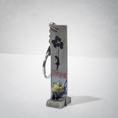 Lot 6 - Banksy (British 1974 -), 'Walled Off Hotel - Key Fob Wall Section (Girl With Balloons)'