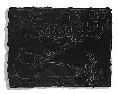 Lot 171 - Keith Haring (American 1958-1990), 'Crack Is Wack!!', 1980s