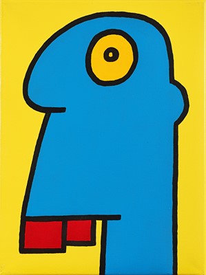Lot 193 - Thierry Noir (French 1958-), 'Head Canvas #3', 1998