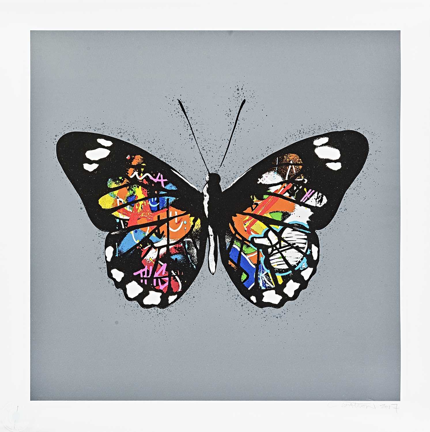 Lot 80 - Martin Whatson (Norwegian 1984-), 'Butterfly (Grey)', 2017