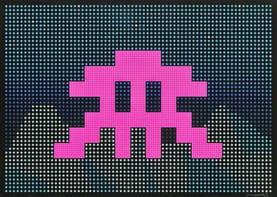 Lot 167 - Invader, (French 1969-), 'L.E.D.', 2017