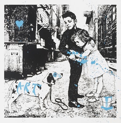 Lot 105 - Mr Brainwash (French 1966-), 'Pup Art (Blue), 2012