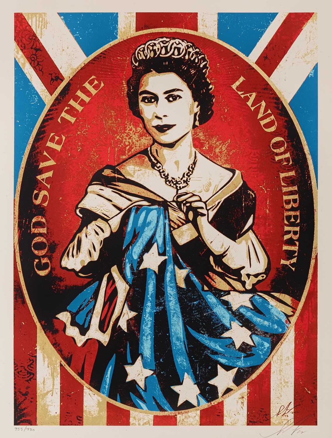 Lot 185 - Shepard Fairey (American 1970-), 'God Save The Queen', 2012