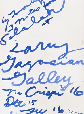 Lot 15 - Cy Twombly (American 1928-2011), 'Three Notes from Salalah Poster', 2008
