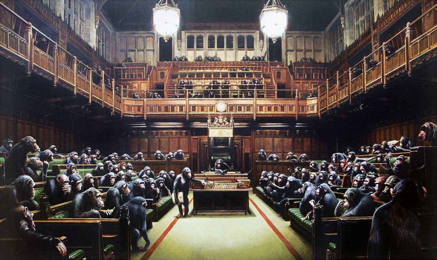 Lot 174 - Banksy (British 1974-), ‘Monkey Parliament', 2009