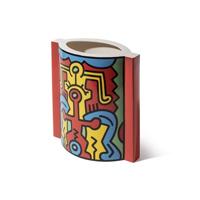 Lot 110 - Keith Haring (American 1958-1990), 'Spirit Of Art Vase', 1992