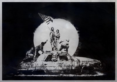 Lot 188 - Banksy (British 1974-), ‘Flag (Silver)’, 2006