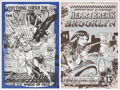 Lot 96 - Faile  (Collaboration), 'Heartbreak in Brooklyn & Everything Under the Sky', 2012 (2 works)
