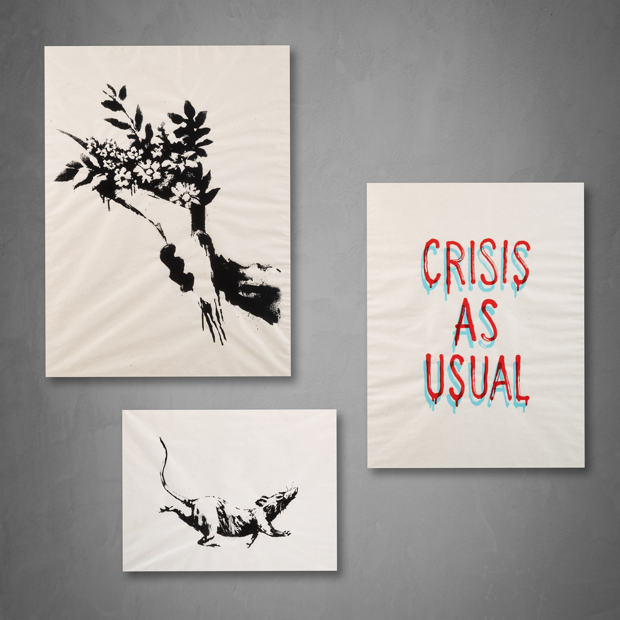 その他 banksy gross domestic product flowers Lot 186 - Banksy (British 1974-), 'GDP Flower Thrower,