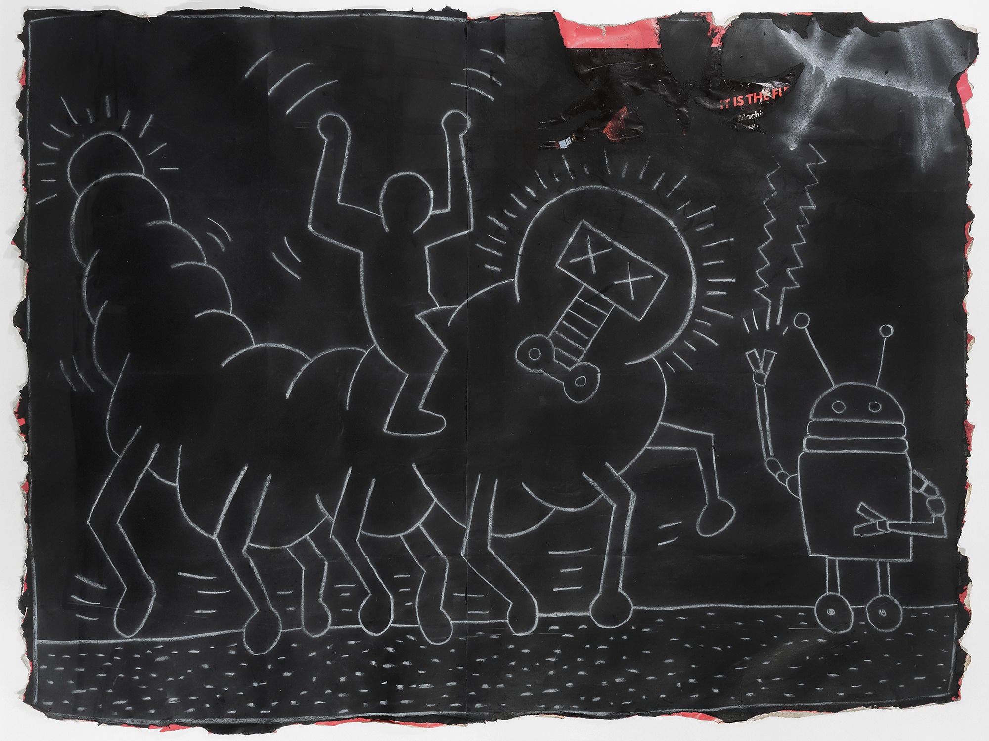 Keith Haring (American 1958-1990), 'Untitled (Subway Drawing 