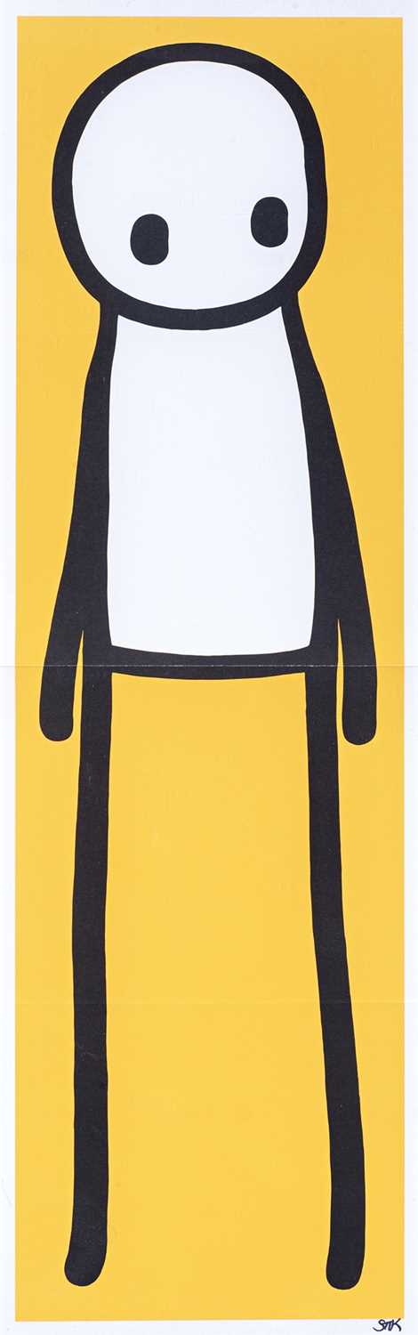 Lot 124 - Stik (British 1979-), ‘Standing Figure (Book) (Yellow)’, 2015