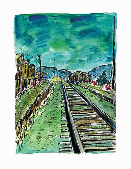 Lot 133 - Bob Dylan (American 1941-), 'Train Tracks', 2008