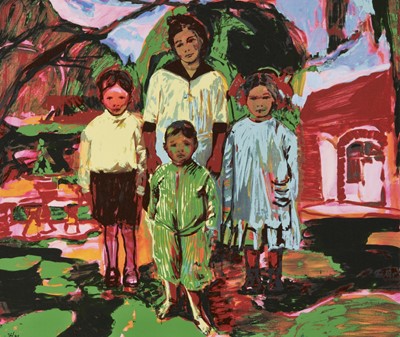 Lot 232 - Claire Tabouret (French 1981-), 'The Siblings', 2020