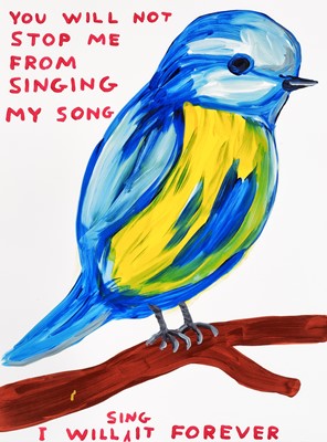 Lot 260 - David Shrigley (British 1968-), 'You Will Not Stop Me From Singing My Song', 2021