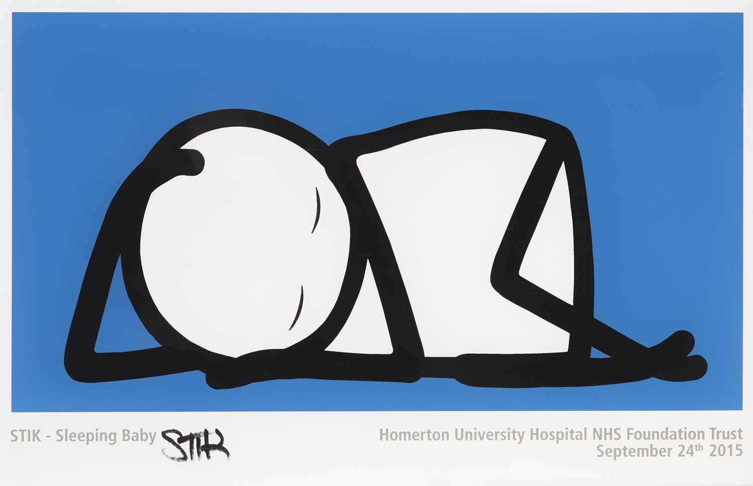 Lot 341 - Stik (British 1979-), 'Sleeping Baby (Homerton Hospital Staff Edition) ', 2015