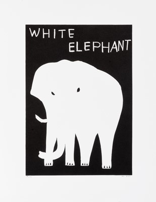 Lot 39 - David Shrigley (British 1968-), White Elephant, 2021