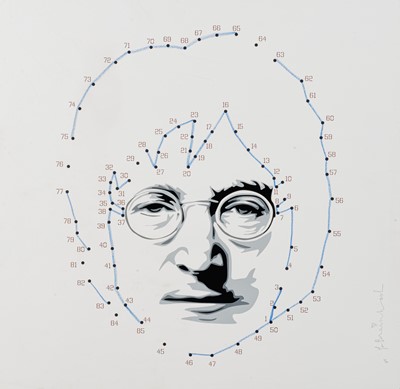 Lot 187 - Mr Brainwash (French 1966-), 'Connecting Lennon (Blue)', 2011
