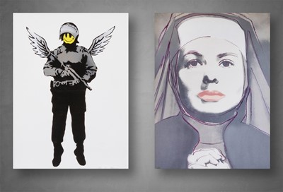 Lot 115 - Banksy (British 1974-), 'Warhol vs Banksy', 2007