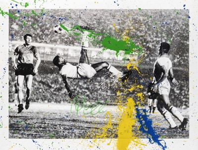 Lot 318 - Mr Brainwash (French 1966-), 'The King Pele - Bicycle', 2016