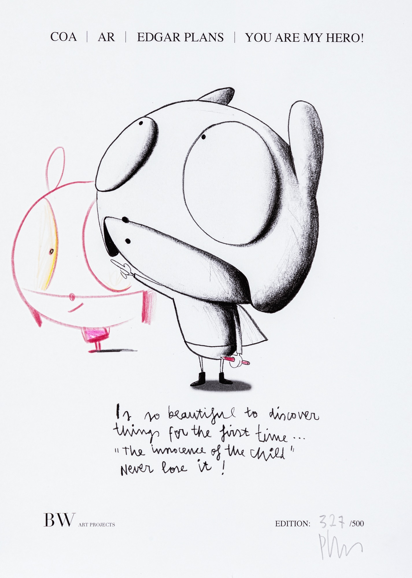 Lot 34 Edgar Plans (Spanish 1977), 'You Are My Hero'